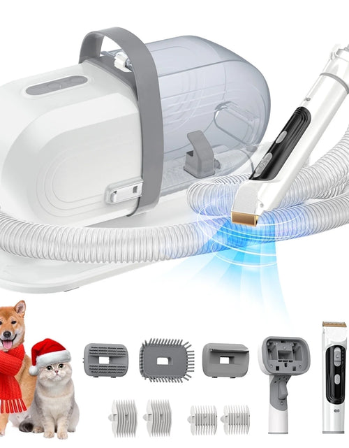 Load image into Gallery viewer, Pet Grooming Vacuum for Dogs &amp; Cats, 13000Pa Suction, 5-In-1 Grooming Kit with Low Noise, 2.5L Dust Cup, Wireless Clippers, Deshedding Brush – Professional At-Home Pet Hair Cleaner
