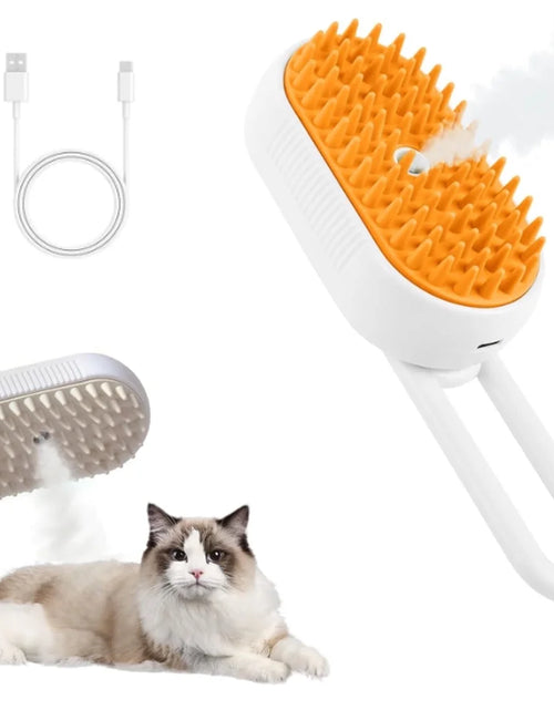 Load image into Gallery viewer, 3 in 1 Updated Self Cleaning Cat Steamer Brush - Self Cleaning Steamy Cat Brush with Massage Sheding for Cats Dogs
