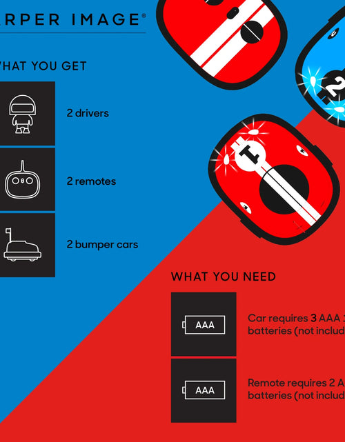 Load image into Gallery viewer, ® Juguete RC Control Remoto Rivales De Parachoques Eyectables Con Incluye Control Remoto Inalámbrico Y Efectos De Sonido, 6 Piezas, Rojo Y Azul, Para Mayores De 8 Años
