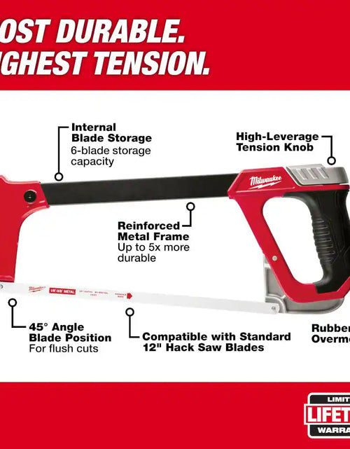 Load image into Gallery viewer, 12 In. Hack Saw with Rubber Handle with 10 In. Hack Saw
