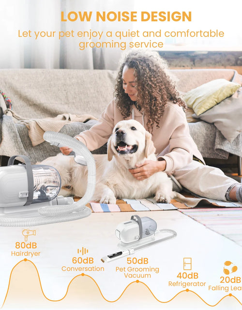 Load image into Gallery viewer, Pet Grooming Vacuum for Dogs &amp; Cats, 13000Pa Suction, 5-In-1 Grooming Kit with Low Noise, 2.5L Dust Cup, Wireless Clippers, Deshedding Brush – Professional At-Home Pet Hair Cleaner
