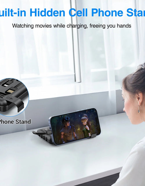 Load image into Gallery viewer, 20000Mah Power Bank Portable Charger with Cables Compatible for Iphone, Android Cell Phone
