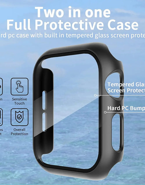 Load image into Gallery viewer, Tempered Glass+Cover for Apple Watch 11 10 9 8 7 46Mm 42Mm PC Bumper Screen Protector Case Iwatch Series 7 6 5 4 SE3 44 40 45Mm
