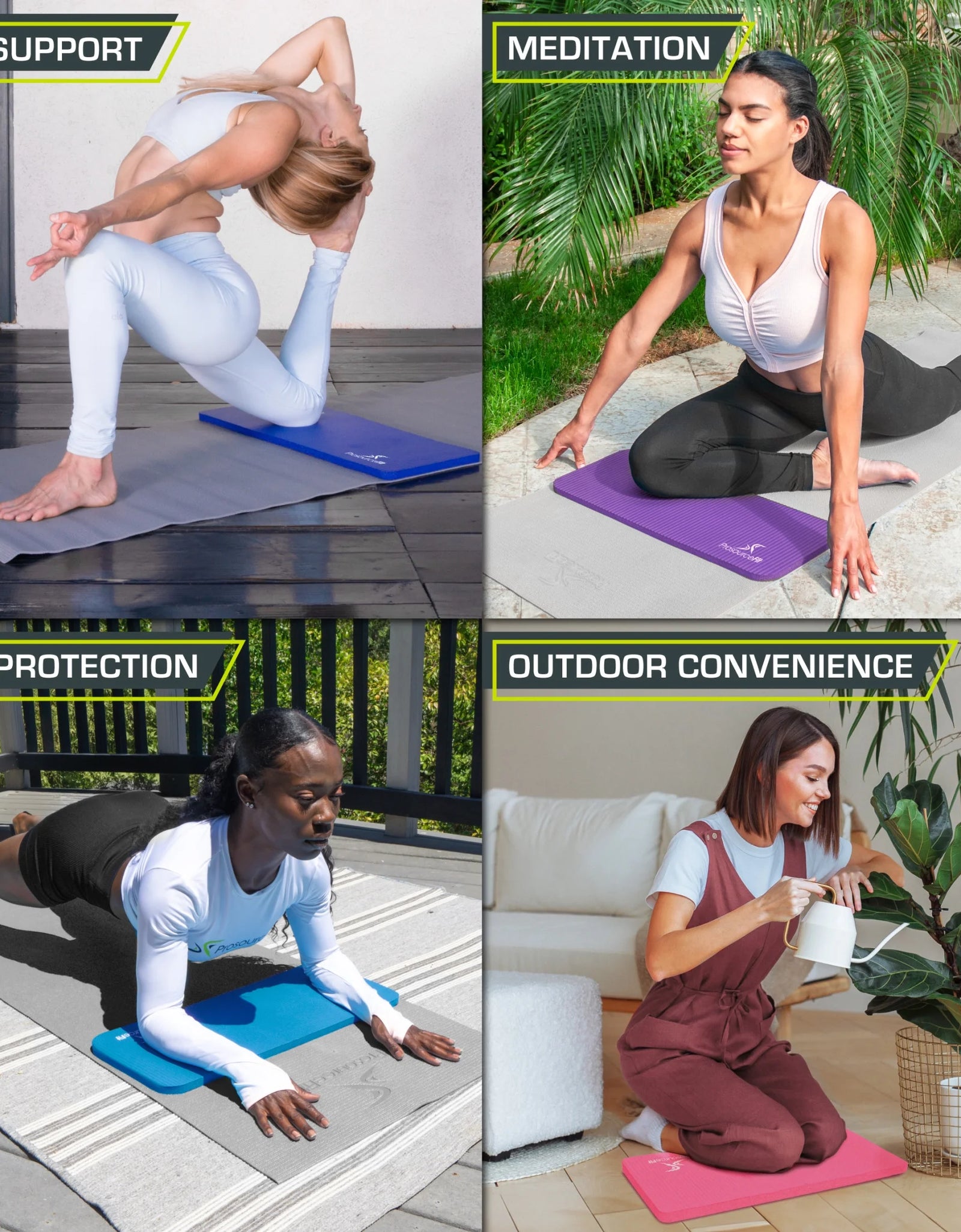 Yoga Knee Pad & Elbow Cushion 15Mm for Pain Free Joints