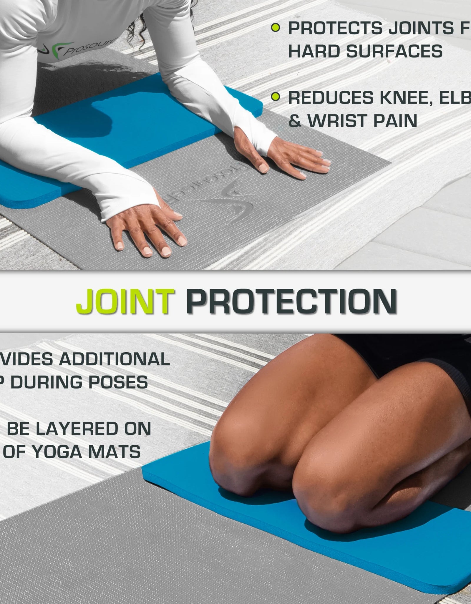 Yoga Knee Pad & Elbow Cushion 15Mm for Pain Free Joints