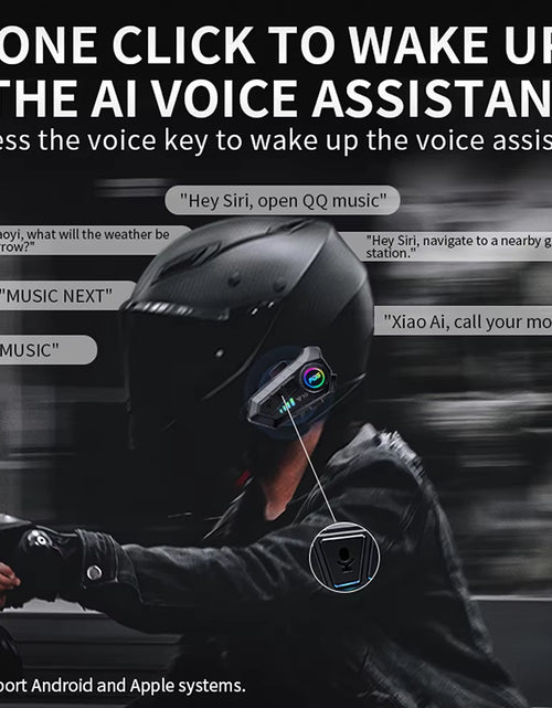 Load image into Gallery viewer, Bluetooth 5.3 Helmet Headset Wireless Hands-Free Call Phone Kit Motorcycle Waterproof Earphone MP3 Music Player Speaker for Moto
