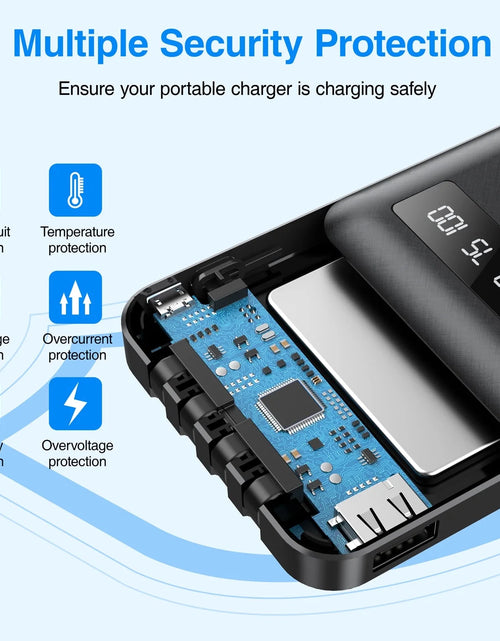 Load image into Gallery viewer, 20000Mah Power Bank Portable Charger with Cables Compatible for Iphone, Android Cell Phone

