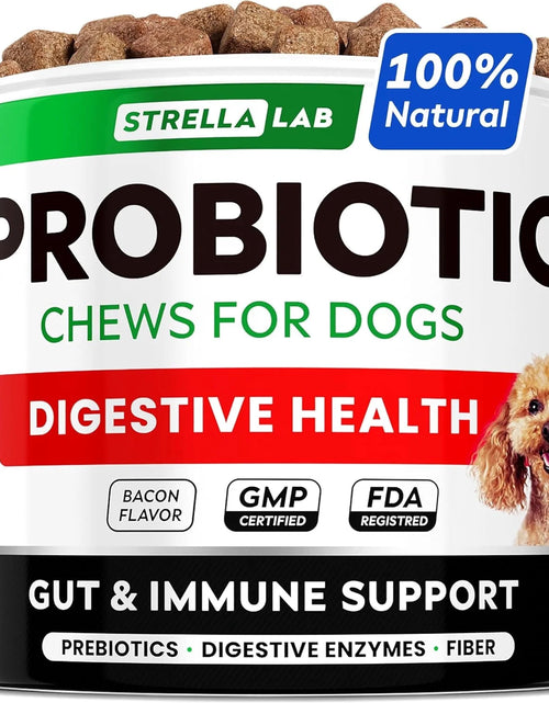 Load image into Gallery viewer, Probiotics Chews for Dogs &amp; Digestive Enzymes + Digestion &amp; Gut Health Treats, Probiotics for Dogs, Fiber Supplement, anti Diarrhea, Constipation, Upset Stomach&amp;Gas Relief,Canine Prebiotic
