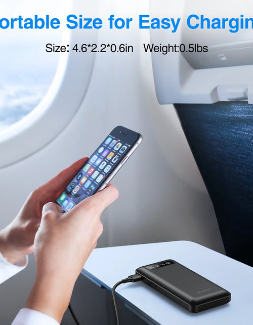Load image into Gallery viewer, 20000Mah Power Bank Portable Charger with Cables Compatible for Iphone, Android Cell Phone
