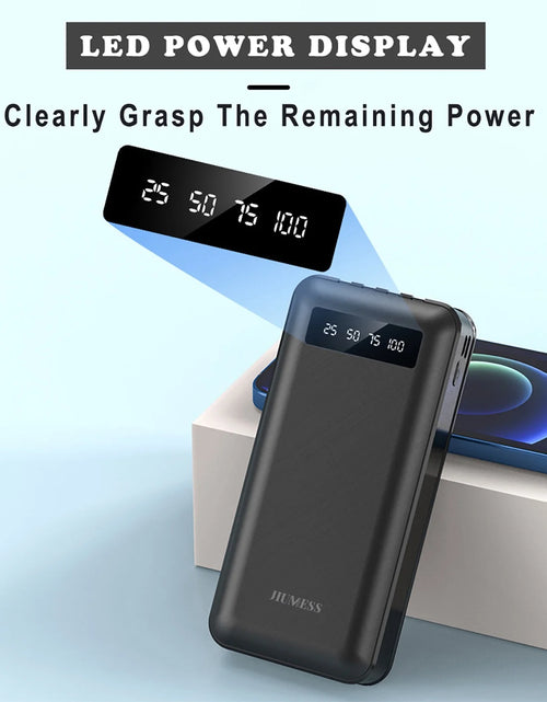 Load image into Gallery viewer, 20000Mah Power Bank Portable Charger with Cables Compatible for Iphone, Android Cell Phone
